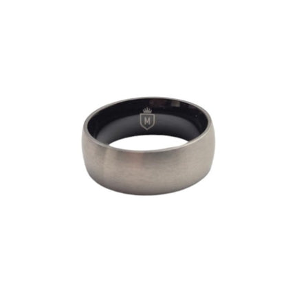 Titan Silver | Anillo simple de acero quirúrgico para hombre