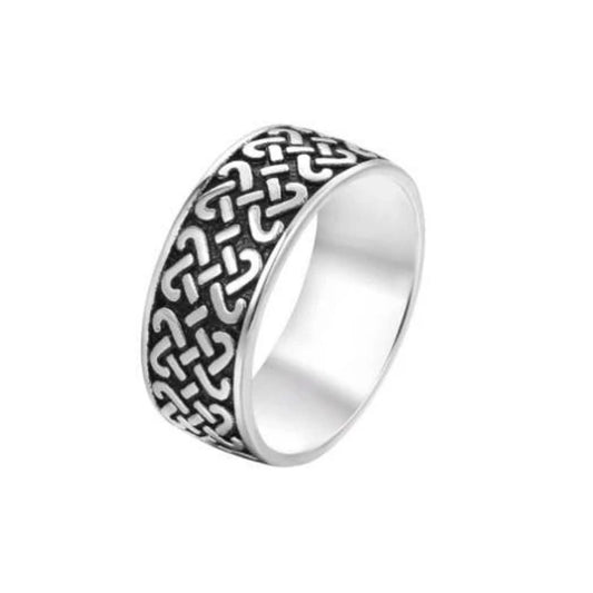 Celtic | Anillo de acero quirúrgico para hombre con motivos celtas