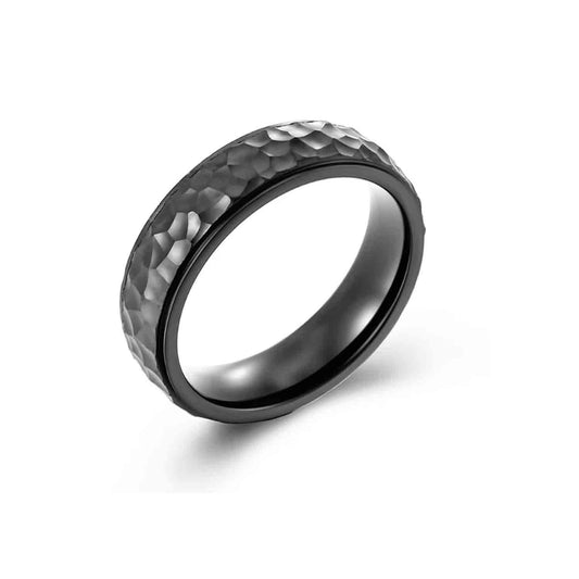 Osan | Anillo negro de acero quirúrgico 316L para hombre