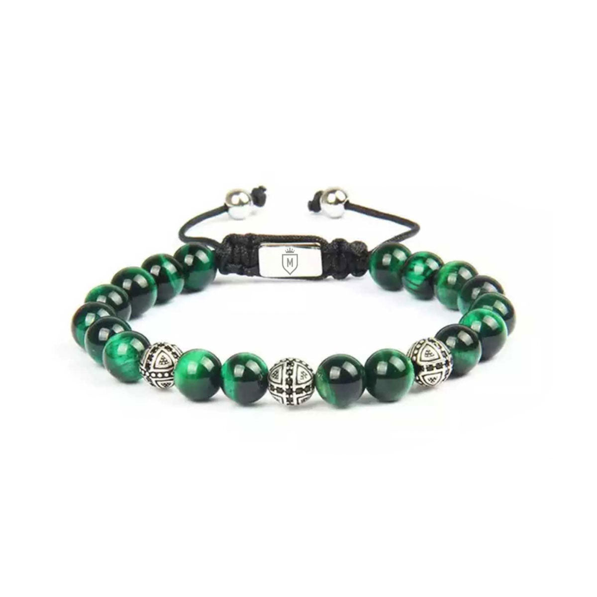 Life | Pulsera ajustable ojo de tigre verde de 8mm