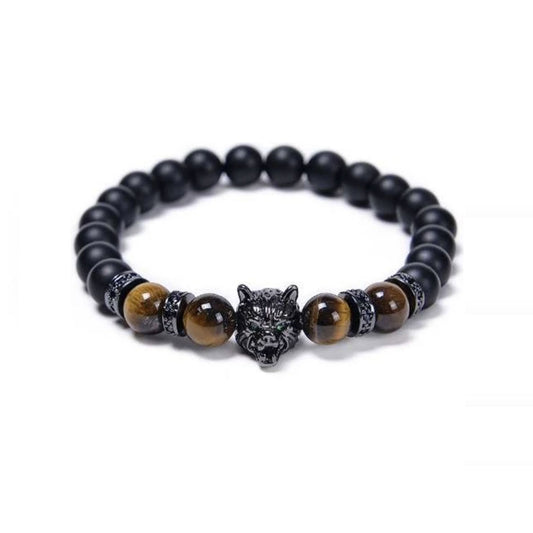 Wolfgang | Pulsera wolfgang de onyx y ojo de tigre de 8mm