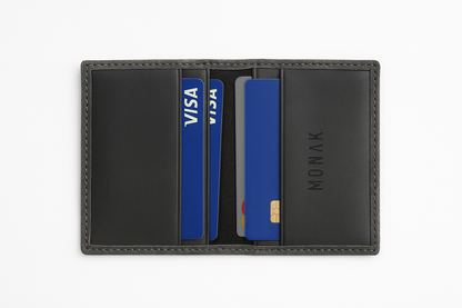 Billetera slim gris vintage