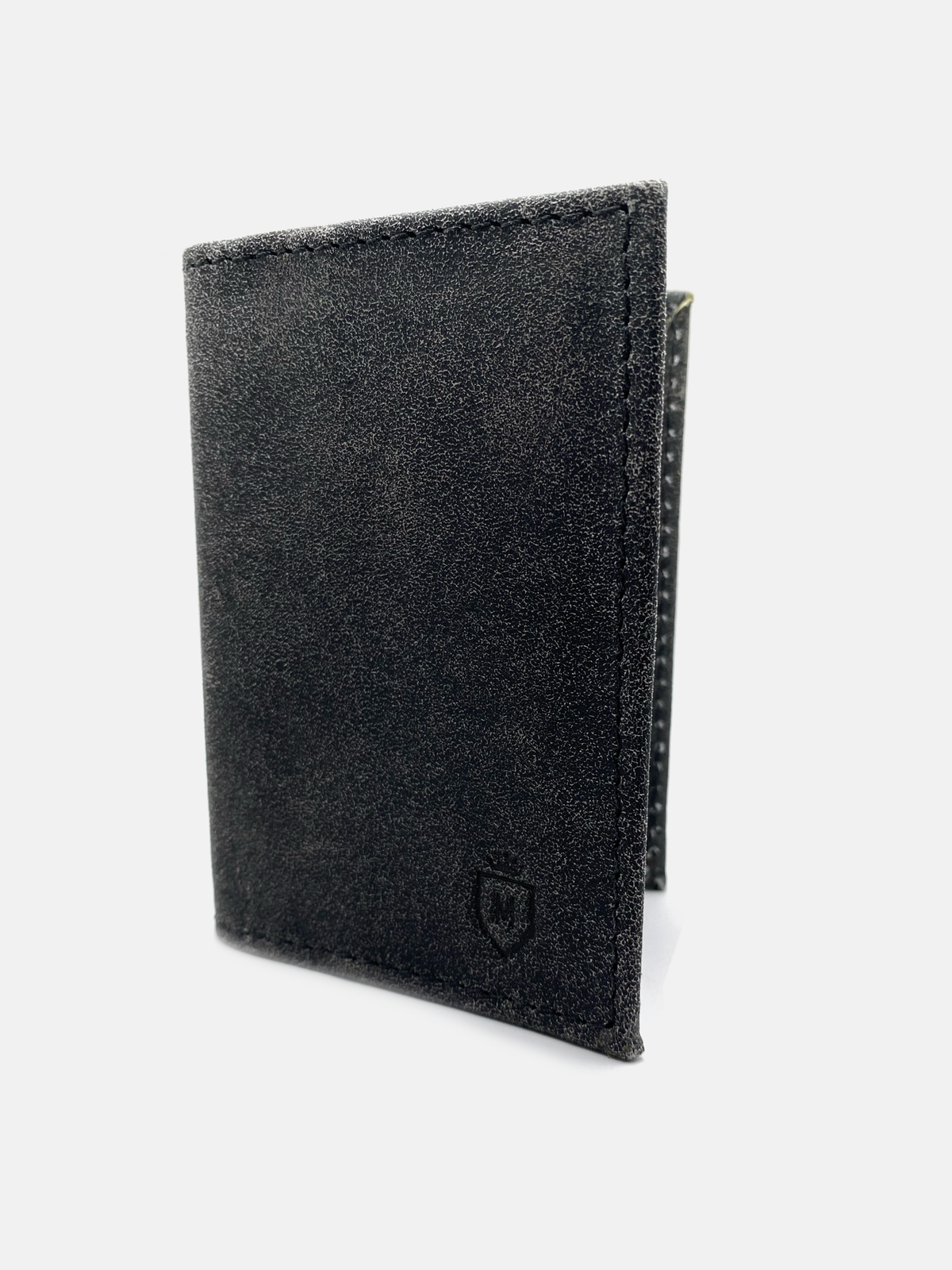 Billetera slim de cuero gris vintage para hombre MONAK