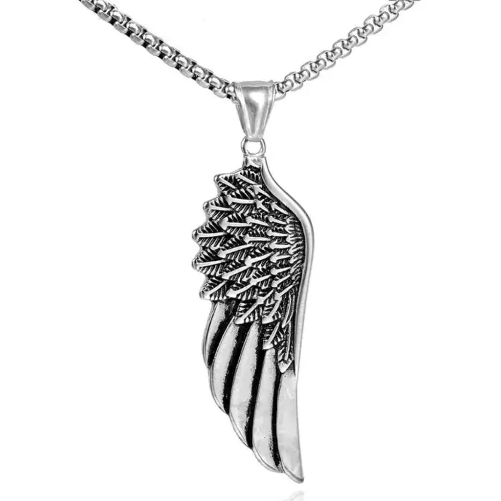 Collar Wing con dije de ala de acero quirúrgico para hombre MONAK