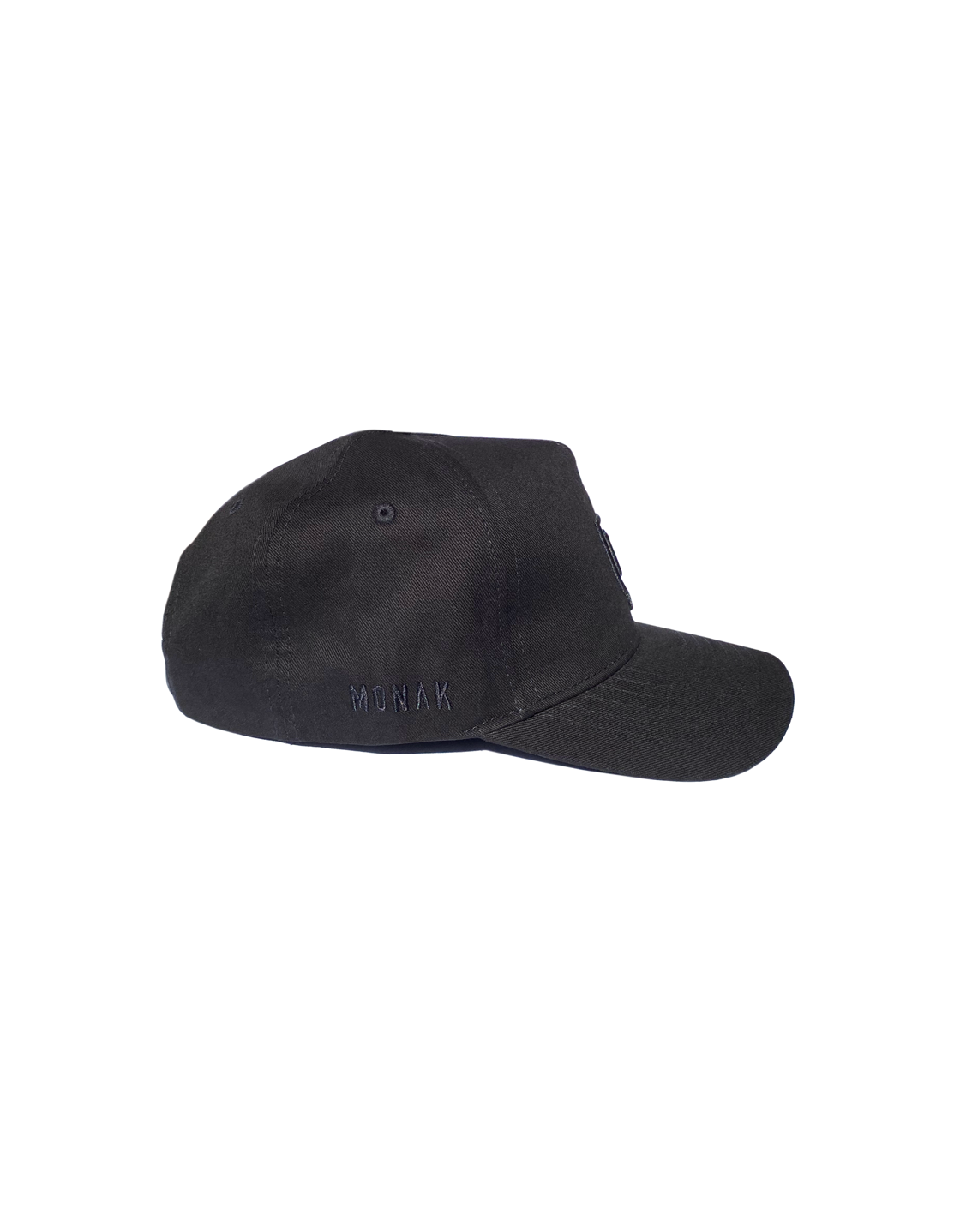 Gorra snapback negra MONAK, vista lateral