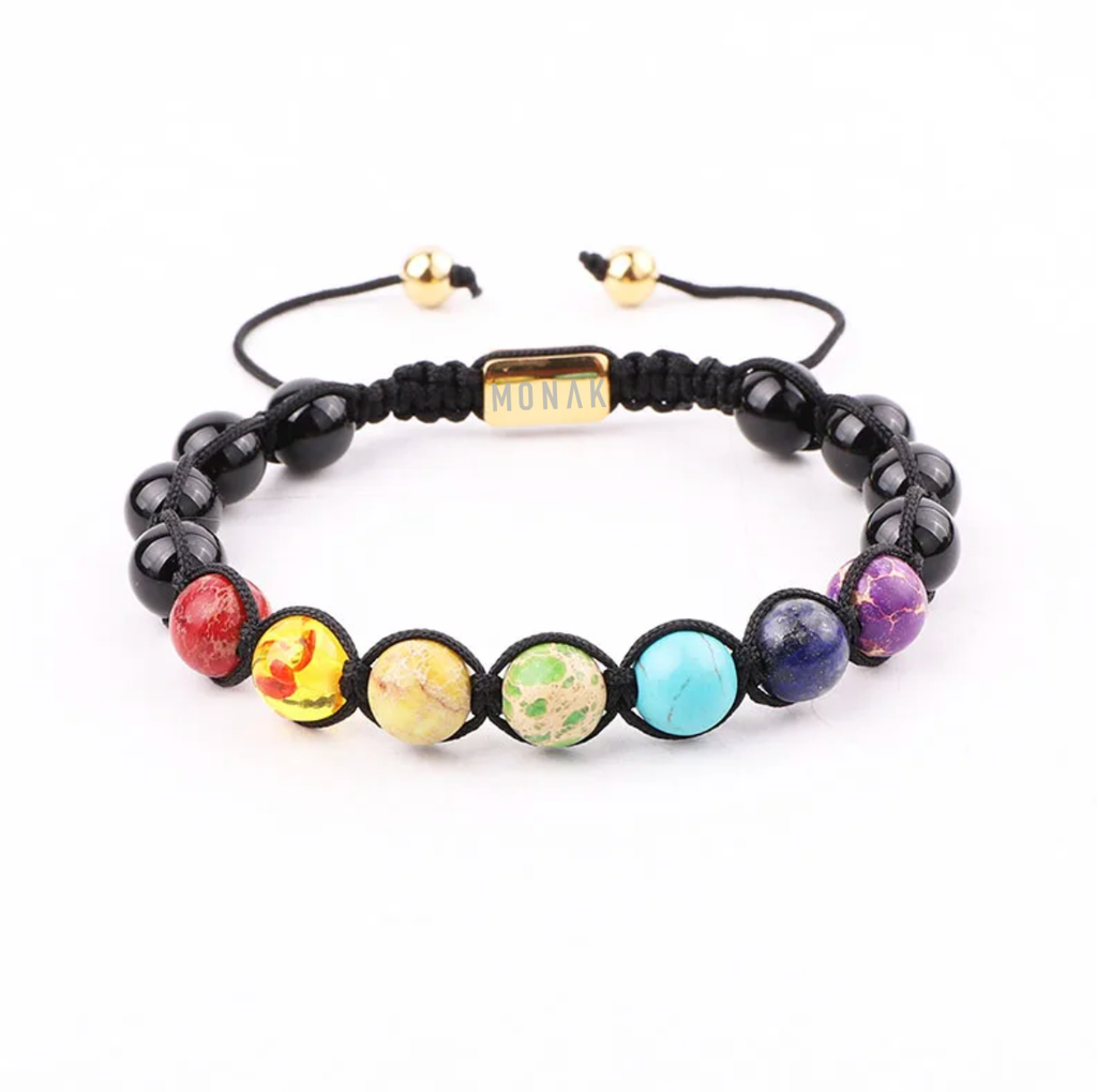 Pulsera 7 Chakras de siete piedras naturales de colores MONAK