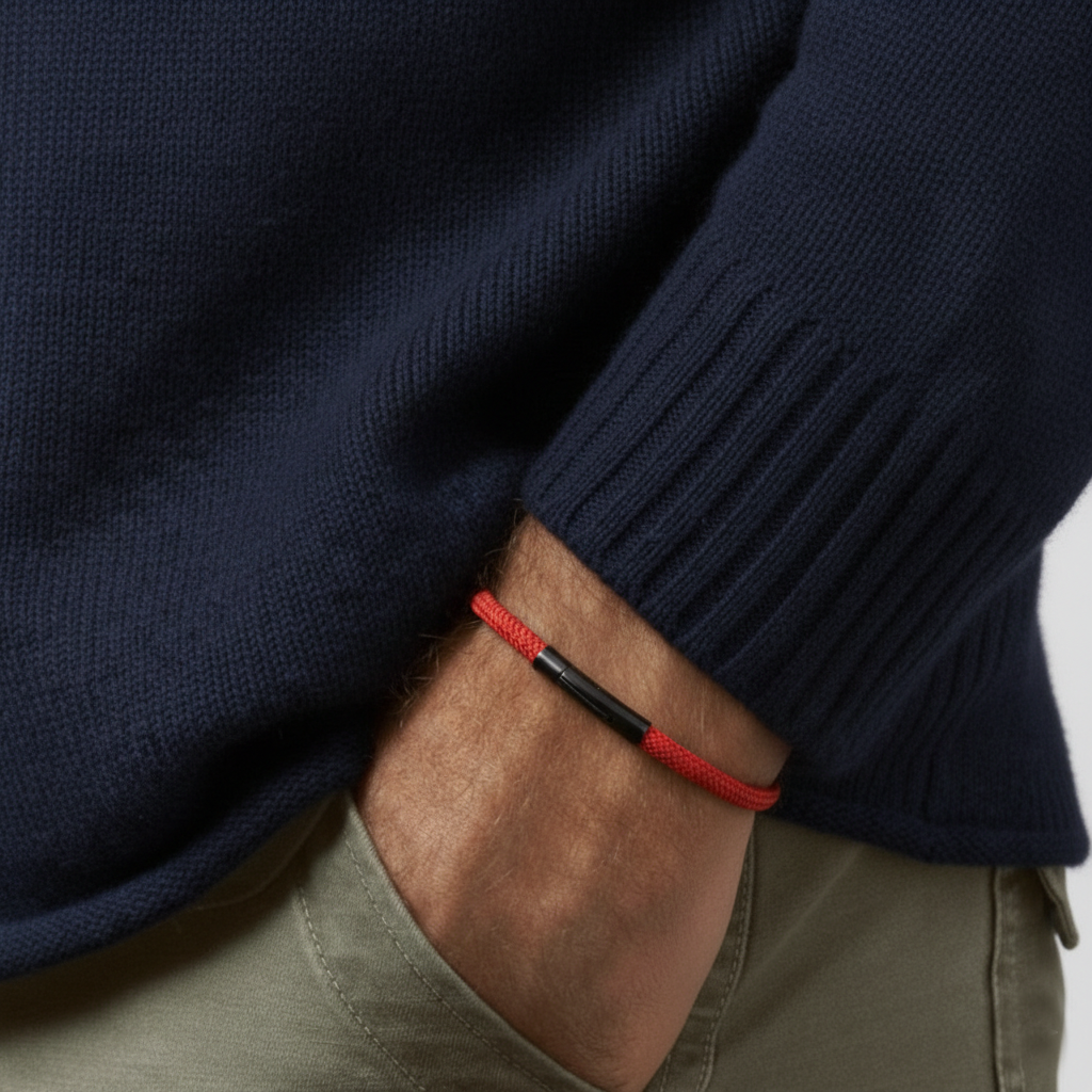 Detalle de la pulsera Fortuna de acero MONAK