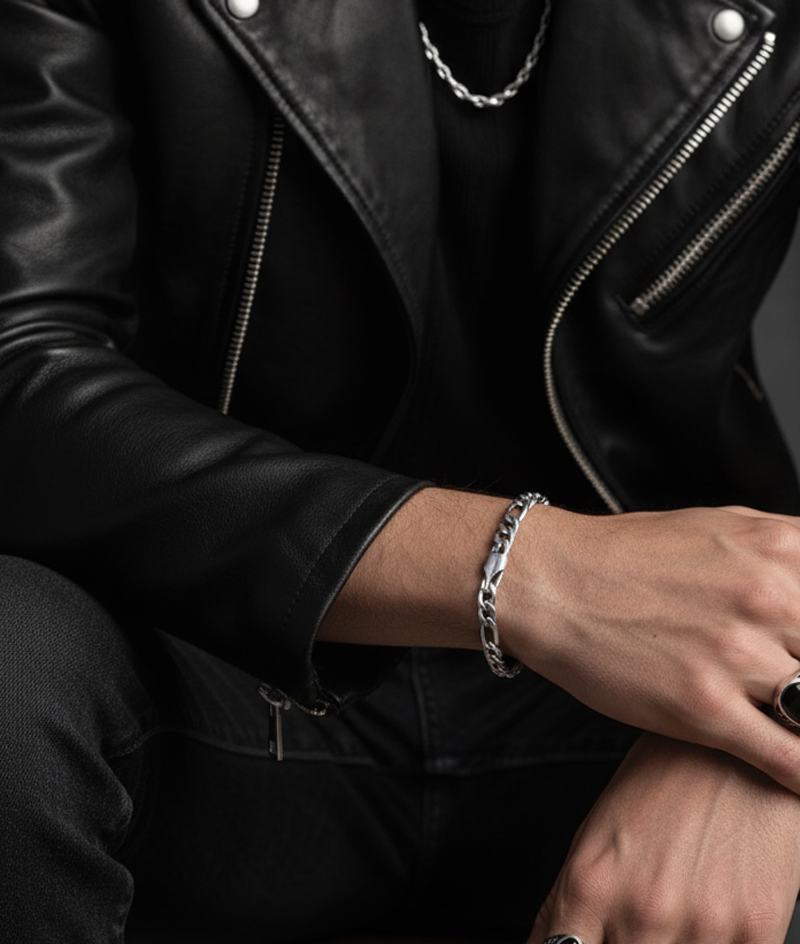 Detalle de la pulsera Milán de acero MONAK