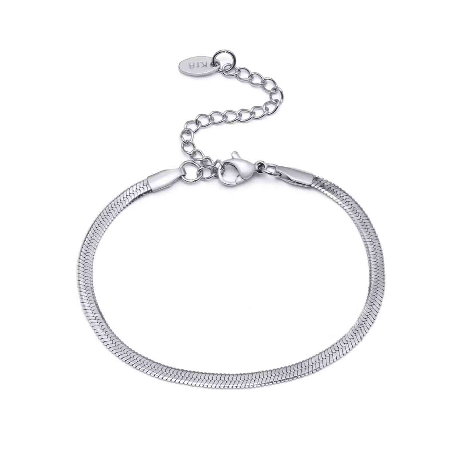 Pulsera Asti de acero inoxidable con tejido plano MONAK