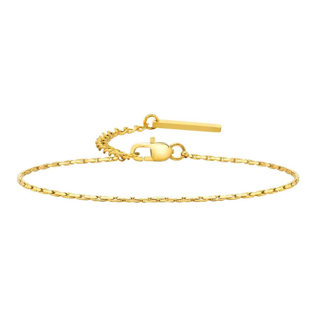 Pulsera Verona Golden fina dorada de acero con baño de oro MONAK