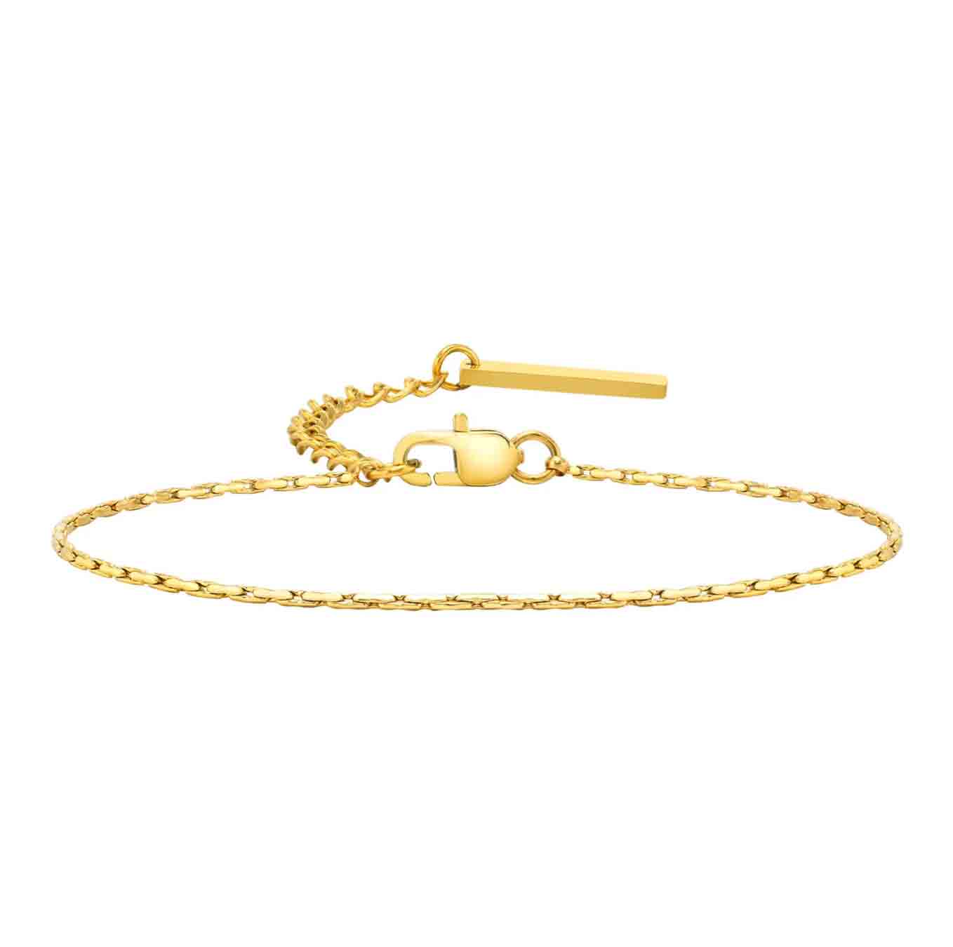 Pulsera Verona Golden fina dorada de acero con baño de oro MONAK