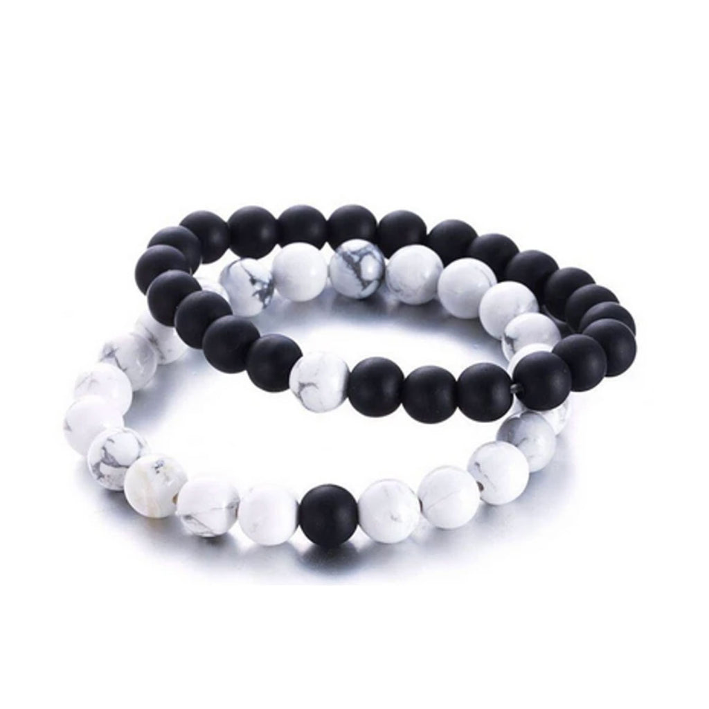 Set Distance de pulseras de onyx para parejas MONAK