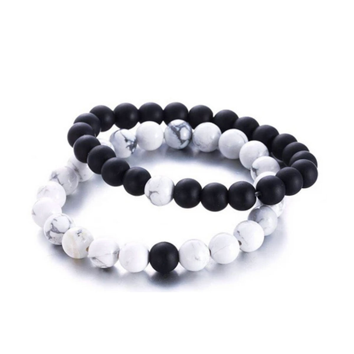 Set Distance de pulseras de onyx para parejas MONAK