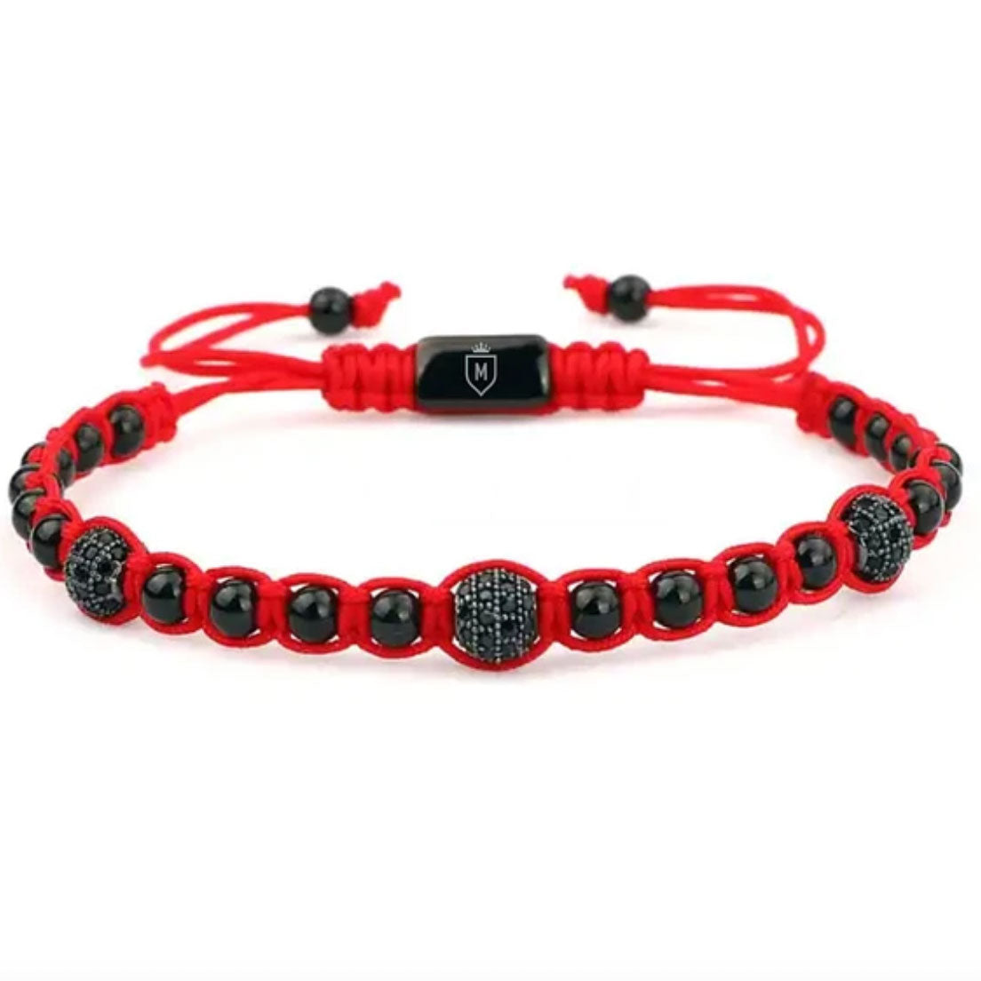 Set Red Eye de pulseras de piedra MONAK, vista completa