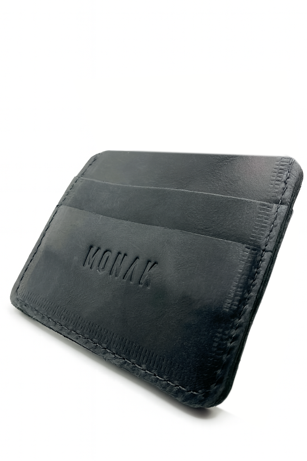 Tarjetero Axis de cuero negro MONAK con tarjetas